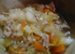 Ankake gohan with cabbage and minced meat