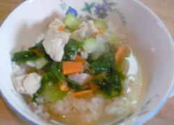 Chinese rice with bok choy and chicken