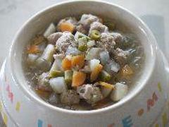 鶏団子の和風スープ春雨