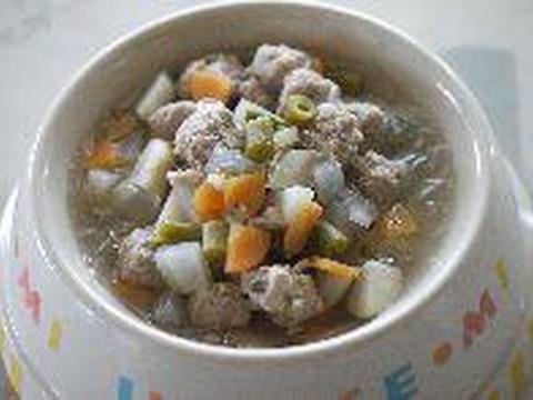 鶏団子の和風スープ春雨