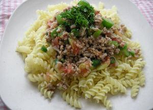 夏野菜のミートソース