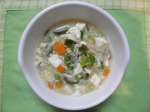 ほっと一息、豆腐のたまごとじ