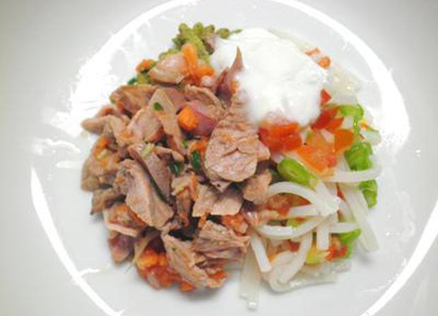 夏野菜そうめん＆お肉