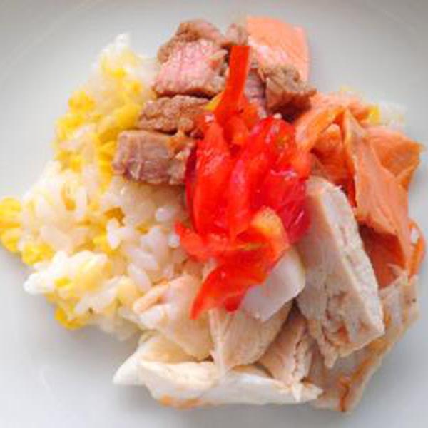 犬ご飯レシピ トウモロコシごはんと刺身焼き Byseroit No 534 わんわんシェフ見習い中