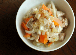 Nikomi udon with lots of ingredients
