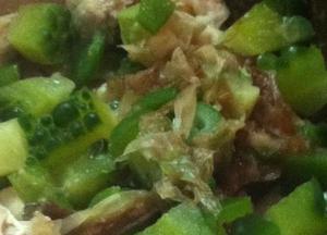 鶏とゴーヤの雑炊