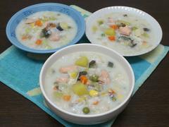 鮭のミルク雑炊