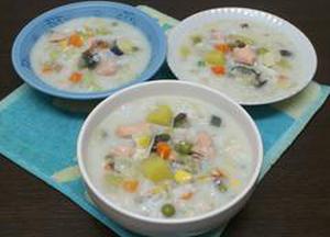 鮭のミルク雑炊