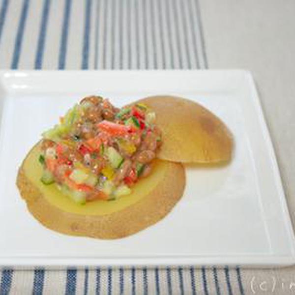犬ご飯レシピ 作り置き 納豆と野菜のオープンサンド By犬ごはん先生 いちかわあやこ わんわんシェフ見習い中