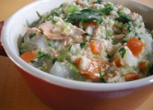 秋鮭のオートミール粥