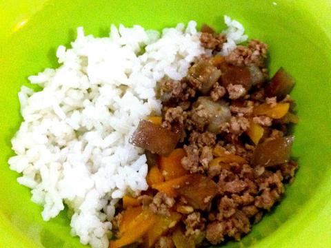 スタミナ挽肉ごはんだわん