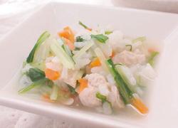 しゃきしゃき水菜のさっぱり雑炊