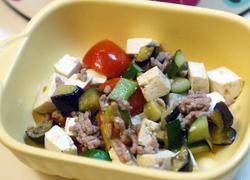 夏野菜と豆腐のサラダ