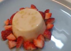 Bavarois style with banana and soy milk