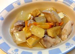 Chicken and winter melon with thick ankake