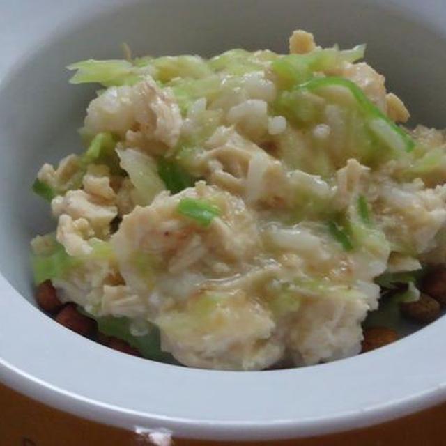 ササミとキャベツミルク雑炊