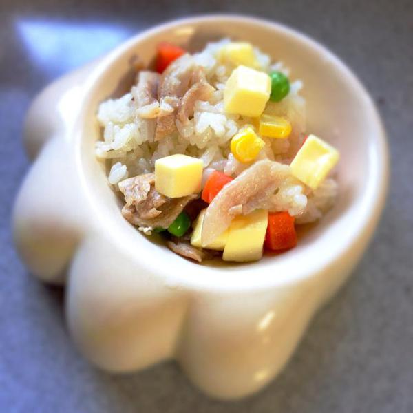 犬ご飯レシピ 豚肉とチーズの炒飯 Byはんみ わんわんシェフ見習い中