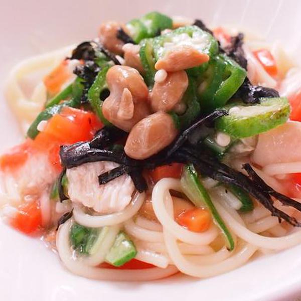 犬ご飯レシピ 納豆とオクラの和風パスタ Byちゅう 河村昌美 No 1278 わんわんシェフ見習い中