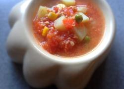 鶏挽肉とジャガイモのトマトスープ 