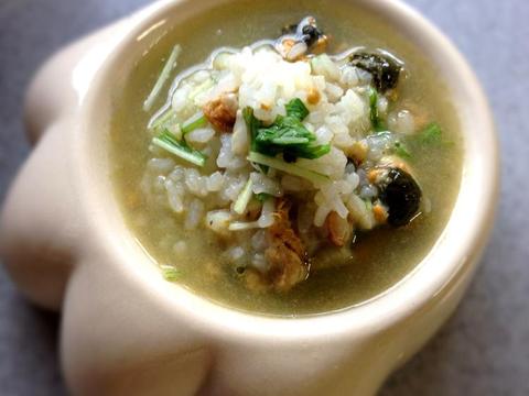 ホタテと水菜のお粥