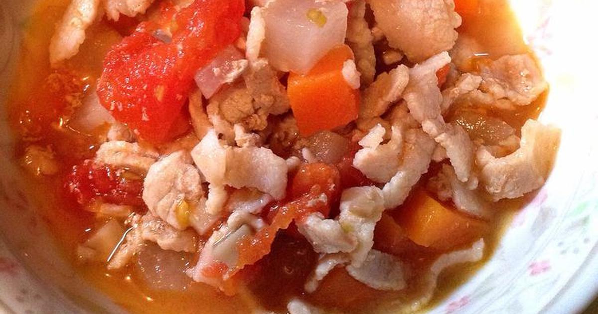犬ご飯レシピ 豚バラ肉とコロコロ野菜煮 Byannsmom No 1325 わんわんシェフ見習い中