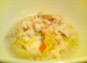 白身魚と野菜のスープ
