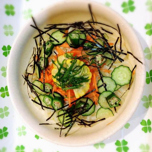 夏野菜のぶっかけうどん