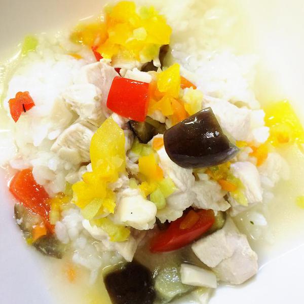 犬ご飯レシピ ナスとパプリカのスープご飯 Bysamjaymom618 No 14 わんわんシェフ見習い中