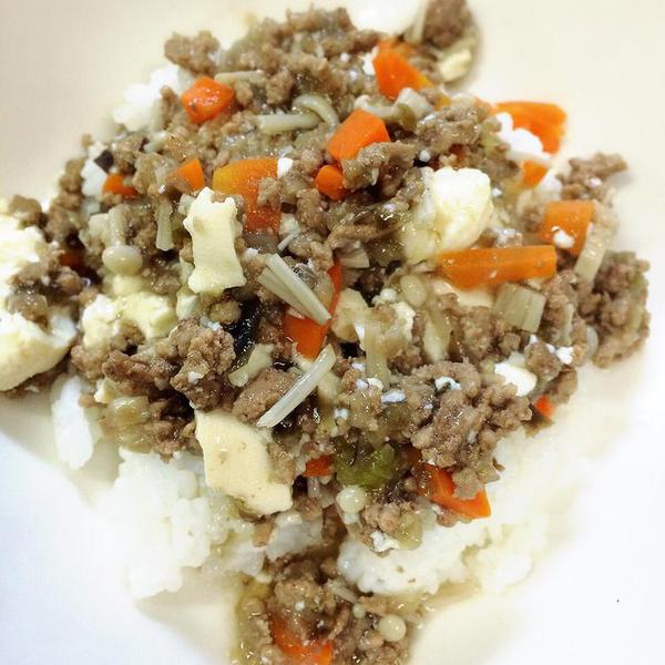 犬ご飯レシピ 麻婆ナス風ご飯 By三國 涼子 わんわんシェフ見習い中