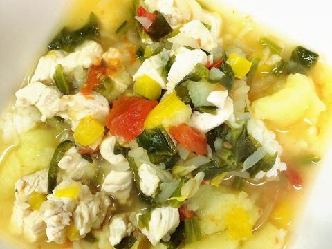 じゃがいもとほうれん草のあったかスープご