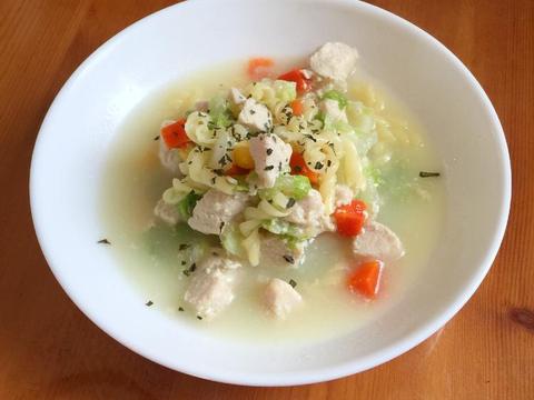 ササミゴロゴロ豆乳スープ