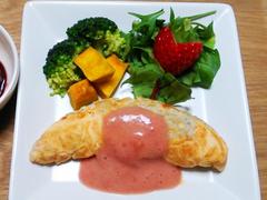 桜エビとしらすのふわふわオムレツ♪