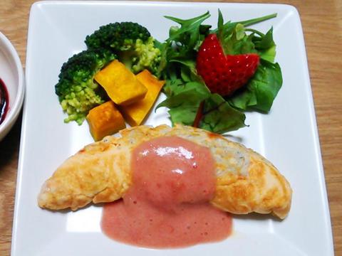 桜エビとしらすのふわふわオムレツ♪