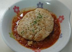 鶏ひき豆腐のハンバーグ～トマトスープ～