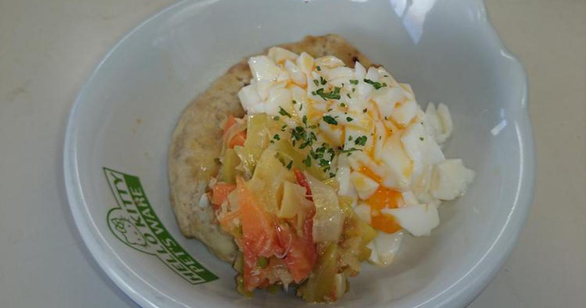 犬ご飯レシピ 鶏ひき豆腐のハンバーグ 卵のせ Bymasao No 1581 わんわんシェフ見習い中