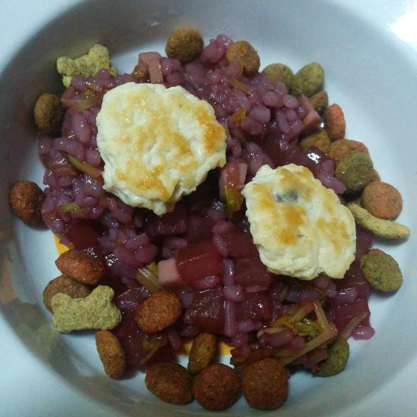 犬ご飯レシピ 野菜ジュースのリゾット豆腐ハンバーグ Byえだまめ No 1609 わんわんシェフ見習い中