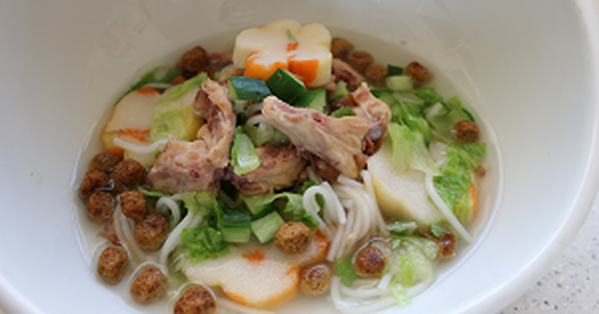 犬ご飯レシピ 鶏軟骨でさっぱり 冷や麦 Byサチ No 1741 わんわんシェフ見習い中