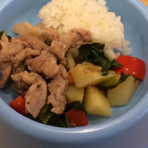 犬ご飯レシピ 豚肉とジャガイモのごま油いため Byコガン No 1778 わんわんシェフ見習い中