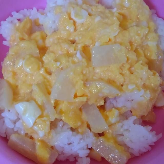 卵と大根のエッグのせごはん