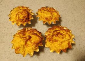Pumpkin rice flour cupcake
