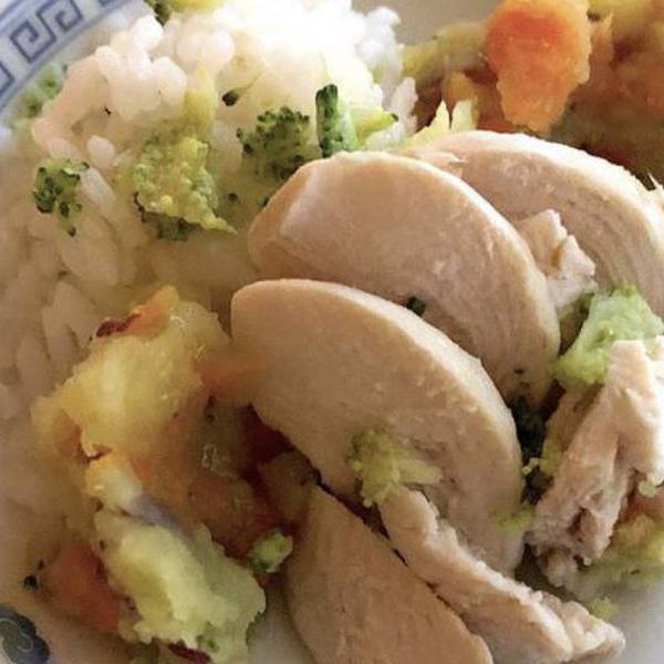 犬ご飯レシピ 湯で鶏とチキンライスディッシュ Byティナズグルーミング No 1951 わんわんシェフ見習い中