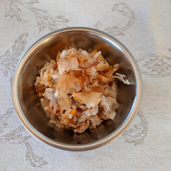 犬ご飯レシピ 大根 人参 豚のひき肉とかつお節のご飯 By幸丸ちゃんのママ No 14 わんわんシェフ見習い中