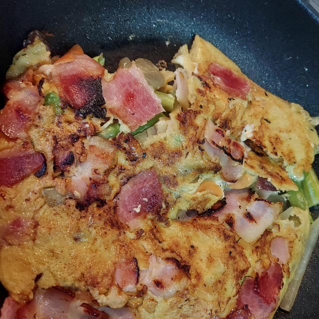 ヤーコンとアスパラの芋イモチーズ焼き