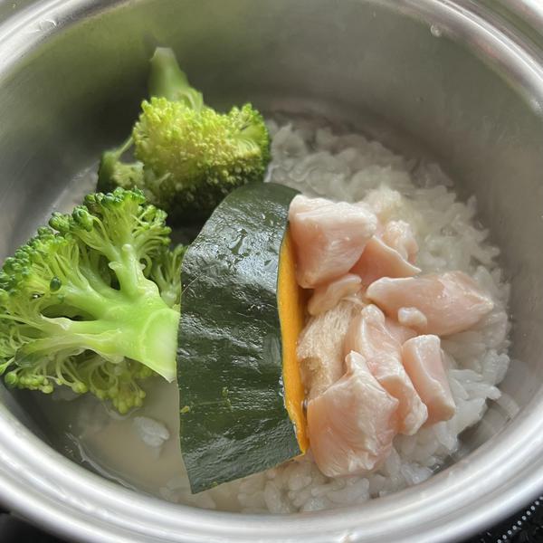 犬ご飯レシピ ムネ肉 かぼちゃ ブロッコリー 米 卵 Byわんシェフ No 2118 わんわんシェフ見習い中