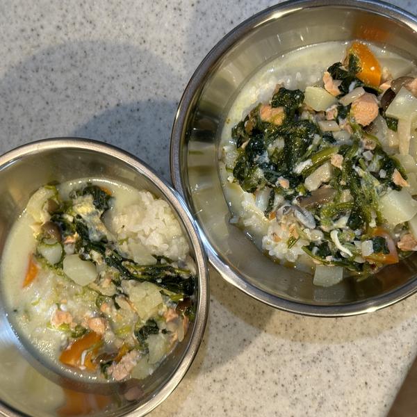 しゃけとほうれん草のシチュー